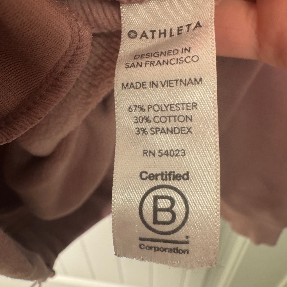 Athleta Mauve Cozy Karma Side Zip Funnel Neck Sweatshirt - Picture 5 of 6